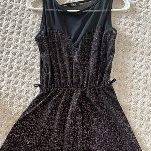 Black and Purple Short Dress